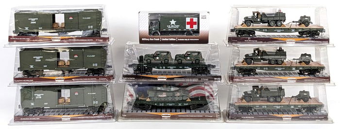 (7) Menard's U.S. Army Train Cars