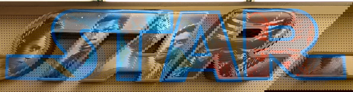 10ft Star Wars The Force Awakens 3D Store Display: 10ft Star Wars The Force Awakens 3D cardboard store / movie theater display. Has some scuffs, scratches, creases, and wear from display and storage. It measures approximately 10ft across