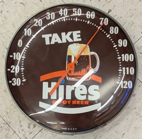 Vtg Hires Root Beer PAM Style Thermometer
