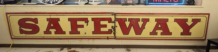 18ft Vintage SSP Safeway Store 2-Piece Adv Sign