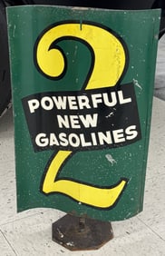 Vintage DST Power Gasolines Spinner Topper Sign