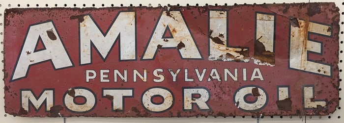 Vintage SST Amalie Motor Oil Advertising Sign