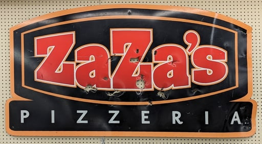 6ft SST Zaza?s Pizzeria Advertising Sign