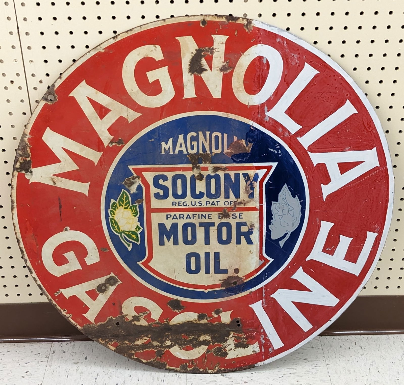 Vintage DSP Magnolia Gasoline Adv Sign (1 of 6)