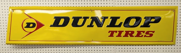 5ft Vintage SST Dunlop Tires Embossed Adv Sign