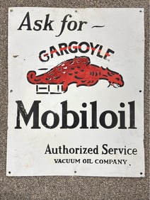 SSP Mobiloil Gargoyle Motor Oil Sign