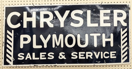 DSP Chrysler Plymouth Sales & Service Replica Sign