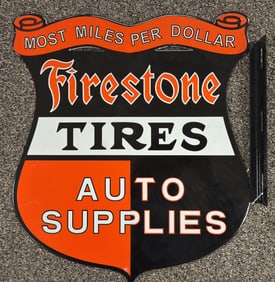 DSP Replica Firestone Auto Supplies Shield Flange Sign