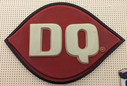 Dairy Queen Embossed Plastic Adv Sign