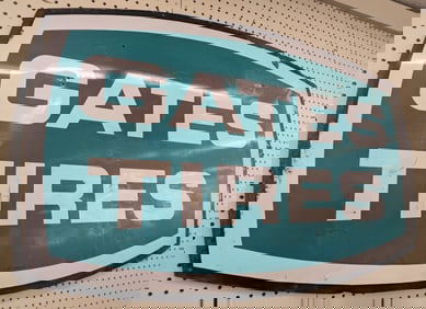 4ft Vintage SST Gates Tires Adv Sign