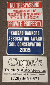 Lot Of Three Metal Signs
