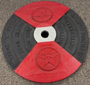Cast Iron Texaco Lollipop Advertising Sign Base