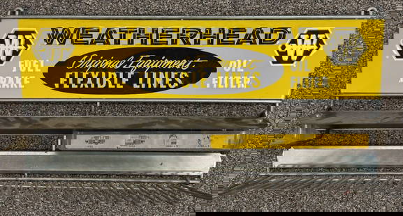 Weatherhead Flexible Lines Automotive Line & Fitting Display: Display is in very nice condition with light wear from display and age. Measures 20.5n wide x 10.5in tall.