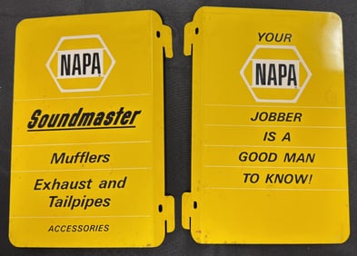 Set Of 2 Napa Catalog Rag Side Flap Signs
