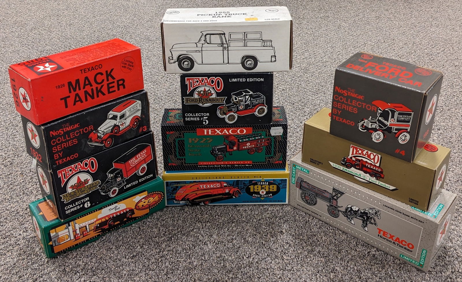 (10) Various Model Texaco Tanker Truck Die Cast Banks (1 of 4)