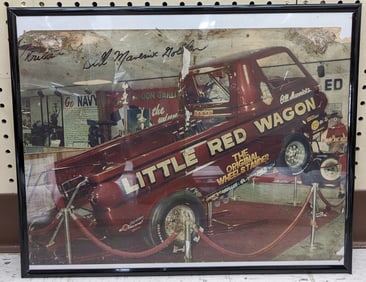 Signed Bill Maverick Golden Little Red Wagon Photograph