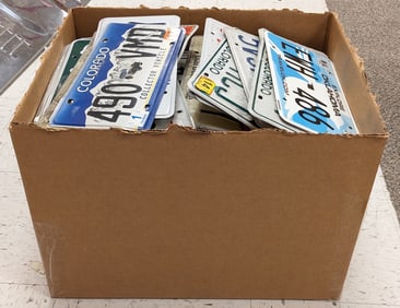 Large Group of 1980's-2000's License Plates