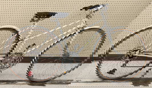 John Deere Universal Cruiser Bicycle: Bike is in fair condition with scratches and other paint wear from use and age.