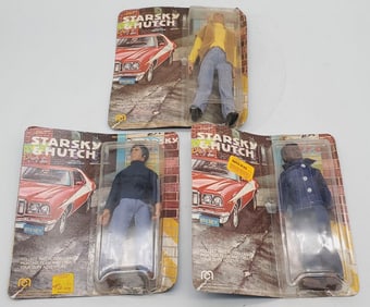 (3) 1976 Mego Starsky & Hutch Action Figures in Original Packages
