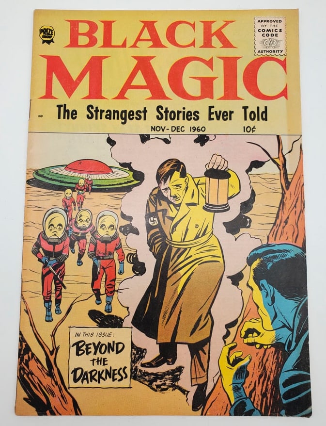 1960 Black Magic Volume 7 #5 *Hitler Cover*: Comic is in Overall good condition. Comics Staples has Minimal Spine Ticks and Slight Discoloration.