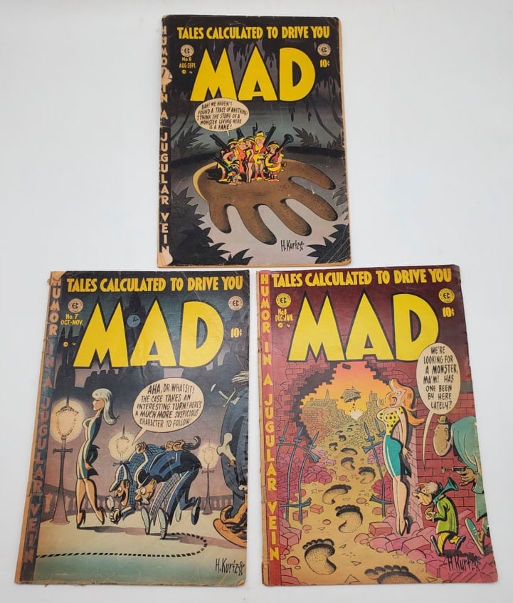 1953 Mad Comics 6,7,and 8 Golden Age EC Comic Books (1 of 18)