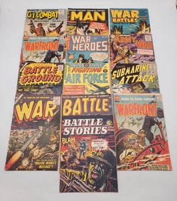 13 1950?s Golden Age War and Battle Comic Books including Battle Ground, Warfront, and more
