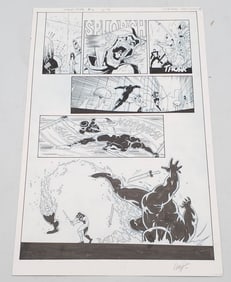 Cam Smith Spiderman Scarlet Spider #4 P.14 Original Art Signed on bottom of page
