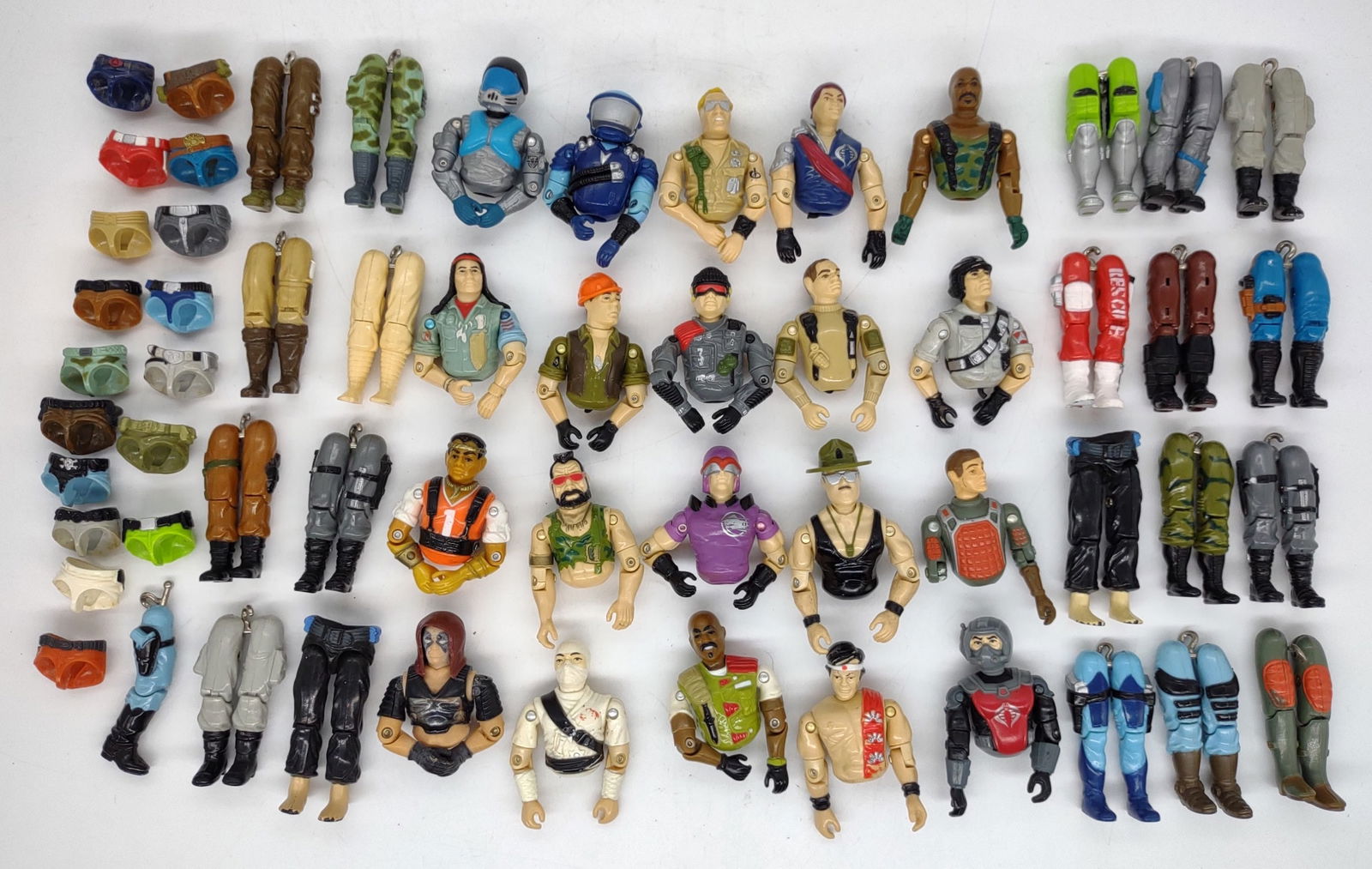 Lot of 1980s Hasbro G.I. Joe 3.75in ARAH Action Figure Parts (1 of 9)