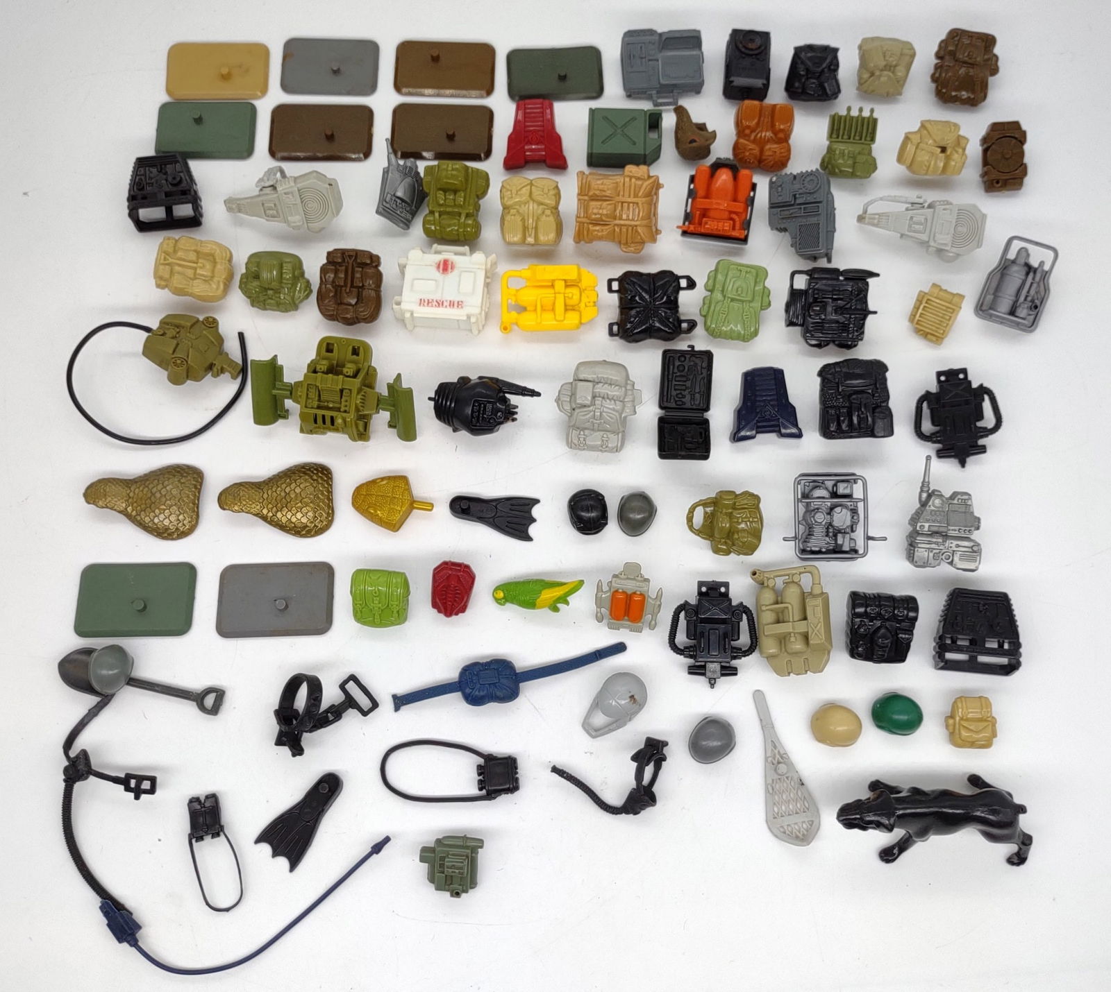 Large Lot of 1980s Hasbro G.I. Joe 3.75in ARAH Action Figure Accessories (1 of 11)