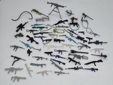 Large Lot of 1980s Hasbro G.I. Joe 3.75in ARAH Action Figure Weapons / Guns / Rifles
