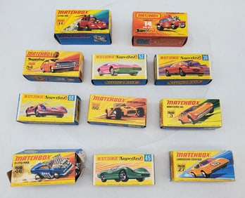 (11) Vintage Matchbox Lesney Vehicles in Boxes