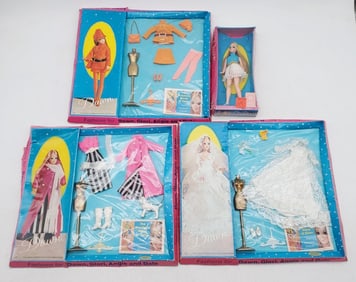 1970 Vintage Topper Dawn Doll and Outfits in Original Box