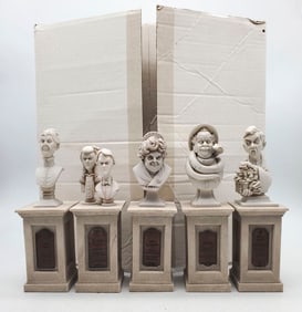 Disney Parks Haunted Mansion Pillar Bust Set.