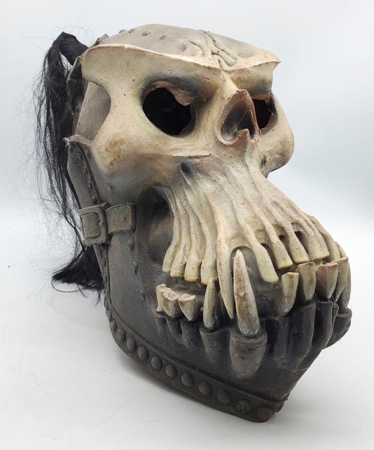 Illusive Concepts Death Lord Latex Mask: Latex Mask and Hair are in Overall Good Condition and Minimal chipping.