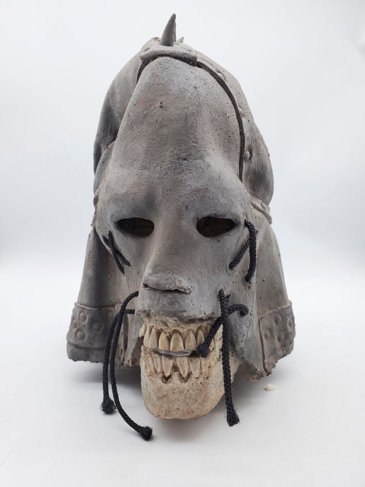 Illusive Concepts Torturer Latex Mask: The Halloween mask some wear on the egdes and some slight paint loss in spots.?