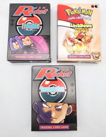 3 Pokémon Theme Decks including Devestation,Trouble, and Lockdown