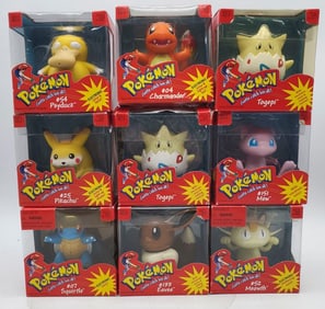 9 Pokémon Electronic Figures including Charmander, Squirtle, and More.