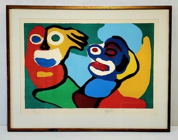 1974 Karel Apple "Moving in the Wind" Signed Limited Edition Framed Lithograph