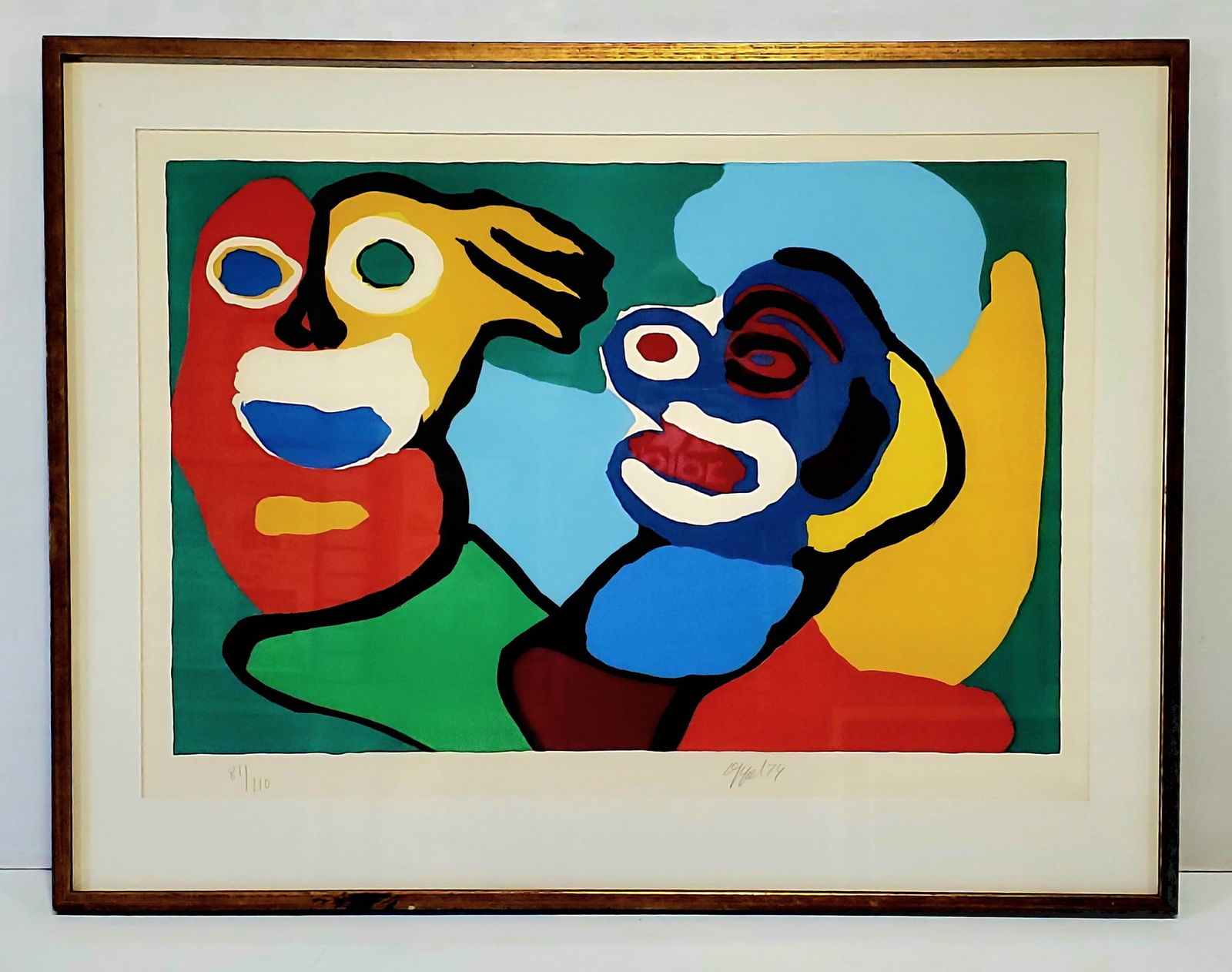 1974 Karel Apple "Moving in the Wind" Signed Limited Edition Framed Lithograph (1 of 8)