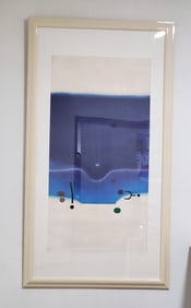 1989 Victor Pasmore “Senza Titolo 6” Etching and Aquatint in Colors on Woven Paper 67/90