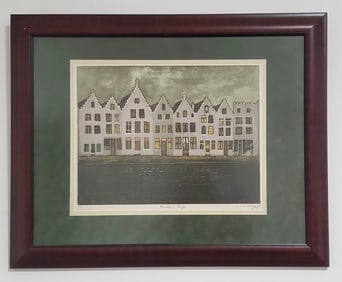 J.J. Regal “Facades” Limited Edition 25/50 Lithograph Print. Print is in Overall Good