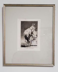 Francisco De Goya “Tu Que No Puedes” (Thou who canst not) Etching