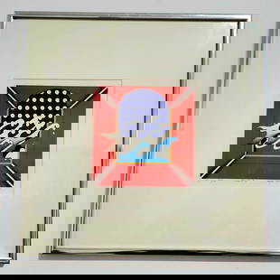 Ken Kusaka Signed Pop Art Japanese Woodblock Print: Print is Signed, Numbered, and Title Written in Pencil. Print is in Overall Good condition. 14 1/2? x 14 1/2?
