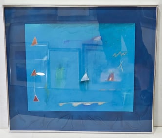 Jill Terranova 1986 Framed Pastel Abstract