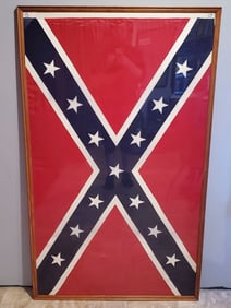 Vintage Silk Confederate Flag. 37" x 62" Flag