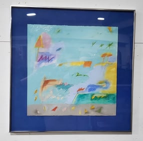 1986 Jill Terranova 1986 Framed Pastel Abstract