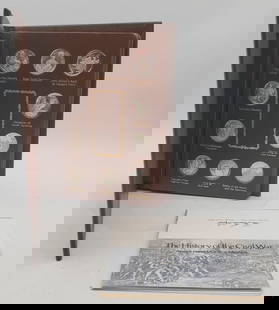 Limited Edition Lincoln Mint The History of the Civil War 40 .999 Silver Coins 1040 grams: Limited Edition 1971 Booked Bound 40 Silver Coins from the Lincoln Mint, Titled The History of the Civil War. Weight 1040 grams of .999 Silver