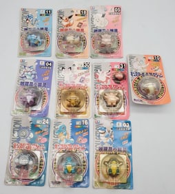 10 Pokemon Japanese Sealed Tomy Figures including Dragonite, Gyrarados, and more