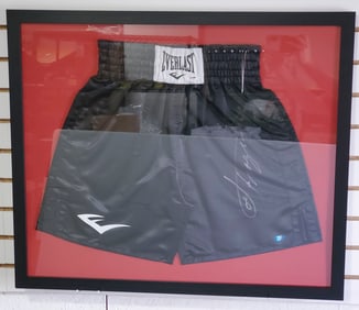 Joe Frazier Autographed Everlast Boxing Shorts PSA Authenticated.