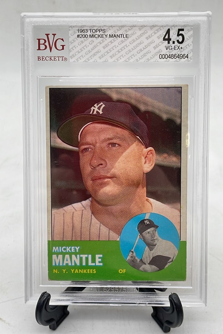 1963 Topps Mickey Mantle #200 Beckett 4.5 VG EX+ (1 of 4)